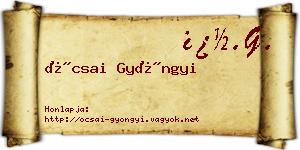 Ócsai Gyöngyi névjegykártya