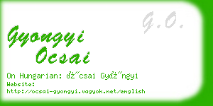 gyongyi ocsai business card